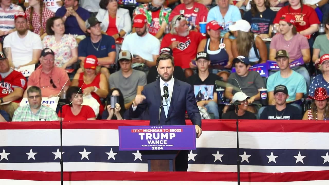 VP nominee J.D. Vance speaks at Trump rally in Grand Rapids