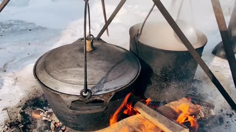 This is how you cook outdoors in the winter