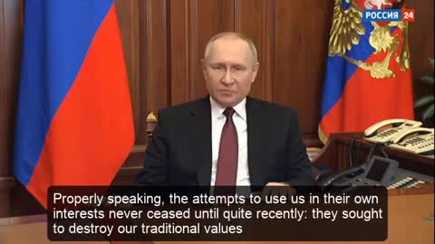 2022-02-24 Vladimir Putin's Speech on Ukraine special operation ENG subs