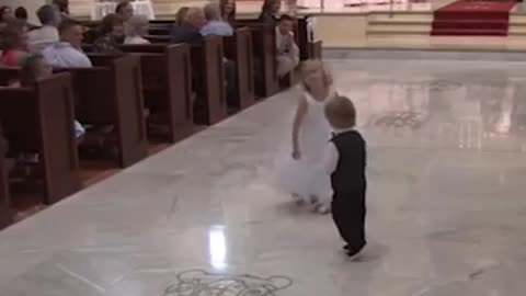 Kids add some comedy to a wedding!