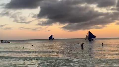 Sunset on White Beach, Boracay Island
