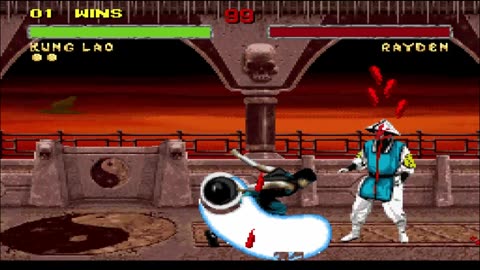 Mortal Kombat II: Kung Lao Repeatable Fatality #SuperNintendo #MortalKombat2 #KungLao #Fatality