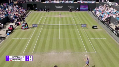 Barbora Krejcikova vs Anastasia Potapova / 2024 Birmingham Quarterfinal / WTA Match Highlights