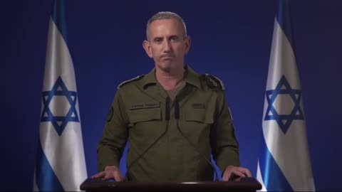 ISRAEL WAR FOOTAGE: IDF SPOKESPERSON RADM. DANIEL HAGARI ON THE CURRENT UAV ATTACK FROM IRAN