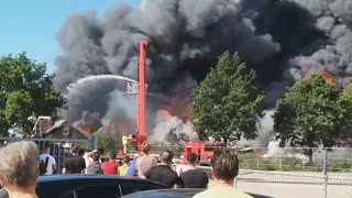 Massive fire breaks out at industrial estate in the Netherlands