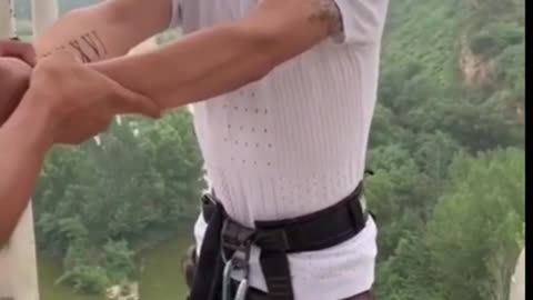 asian bungee jumping video