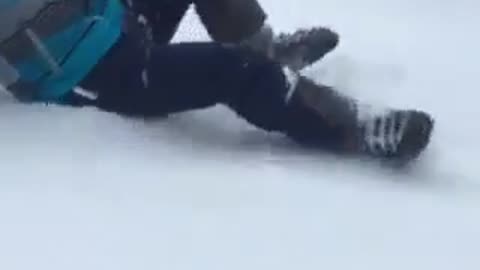 Ski falling