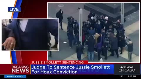 Journalists Get PUSHED By Jussie Smollett's Entourage While At Courthouse