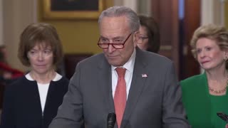 Chuck Schumer repeatedly refuses to call on disgraced Bob Menendez to resign.