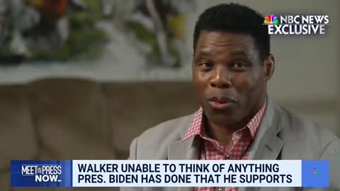 Herschel Walker Is Asked to Name One Thing Biden Did that He Supports