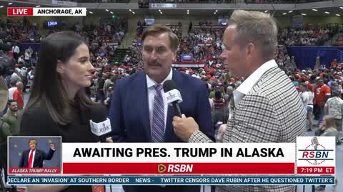Mike Lindell Second Interview at Save America Rally in Anchorage, AK