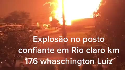 Gas station explodes in Brazil