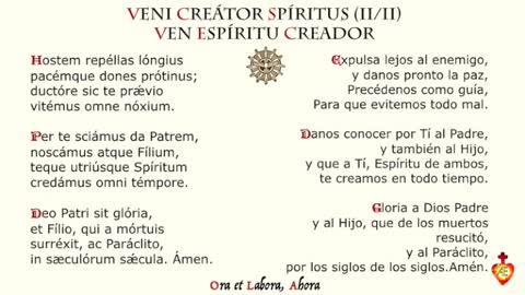 🇻🇦🇪🇸 Preces tres ad Spíritum Sanctum, Tres oraciones al Espíritu Santo.