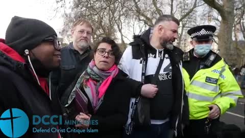 Muslims lose it . Do they need an exorcism. Speakers Corner.