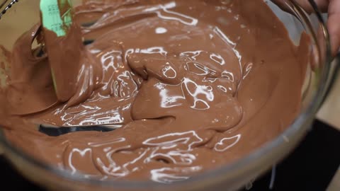 Chocolate Melting in a glass bowl