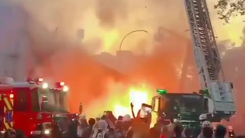 Riots in Santiago, Chile.