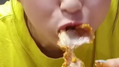 Spicy Noodle with Fried Chicken Asmr #shots