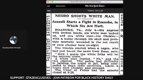 JULY 5, 1910 : THE JACK JOHNSON RACE RIOTS ARE NOT TAUGHT IN SCHOOLS