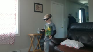 Son playing on magic leap