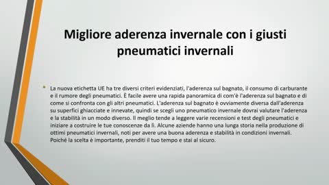 Migliore aderenza invernale con i giusti pneumatici invernal