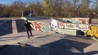 Collab copyright protection - graffiti skatepark one foot landing