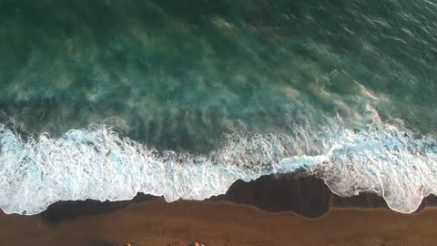 Waves Crashing into the Shore