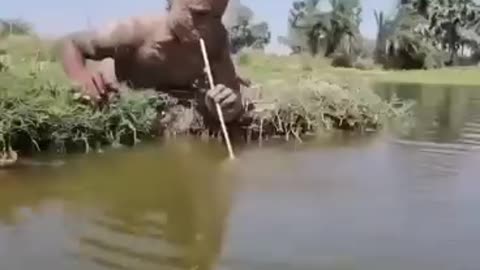 #funny fishing skills. #viral