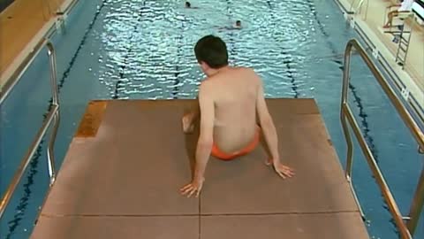 Mr. Bean in Swimming pool ! Funny Clips !!