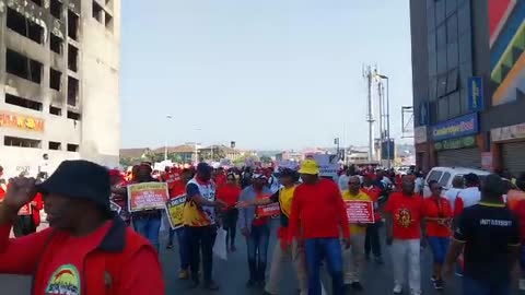 Cosatu national shutdown march in Durban