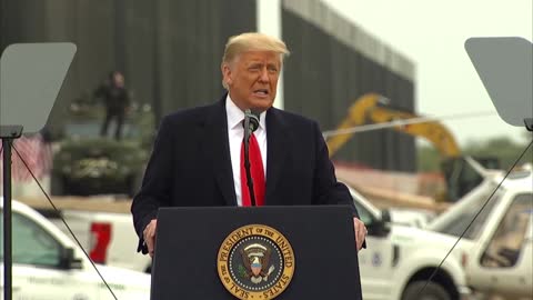 President Trump Delivers Remarks in Alamo TX on Jan 12, 2021.