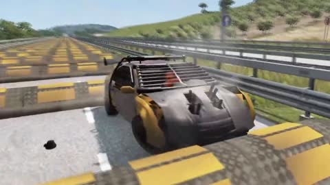 Cars vs 100 Speed Bumps 2 | BeamNG Drive