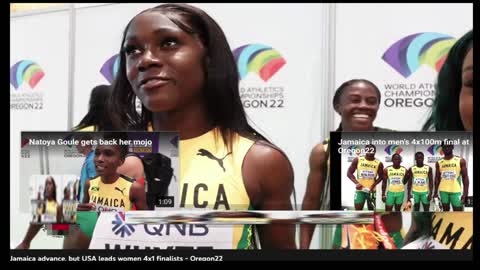 Jamaica women Relay team interview after Semifinal at world Championships