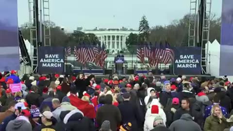 2021, Trump speaks at Washington rally to protest election result