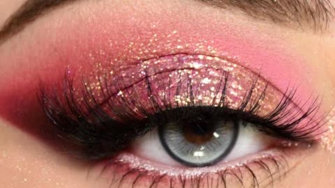 Smokey eye # shimmer eye makeup#glamrous look eye makeup