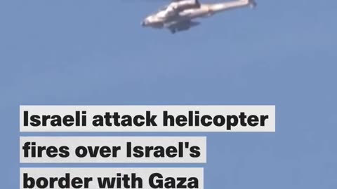 Israeli attack helicopter fires over Israel’s border with Gaza _ VOA News