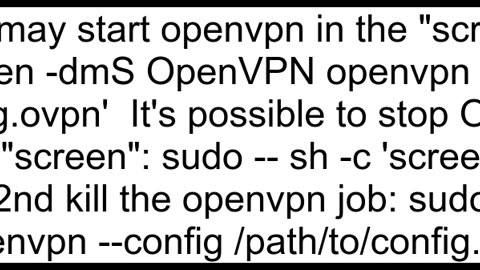 Run OpenVPN client in background