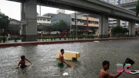 Streets turn into rivers as Typhoon Gaemi sweeps over Philippines