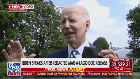 A Newly ENERGIZED Biden Reacts to the Redacted Mar-A-Lago Affidavit