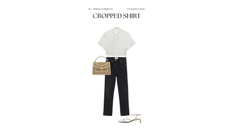 Styling the Simkhai Cropped Shirt Blouse