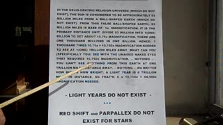 100% PROOF: Light Years Do NOT Exist. Red-Shifts and Parallax Do NOT Exist For Stars