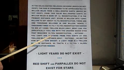 100% PROOF: Light Years Do NOT Exist. Red-Shifts and Parallax Do NOT Exist For Stars