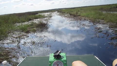 Jeff Mann playing around in the Airboat