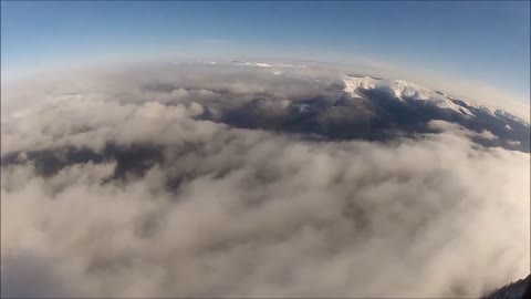 Breathtaking paraglide from Carpathian Mountain peak