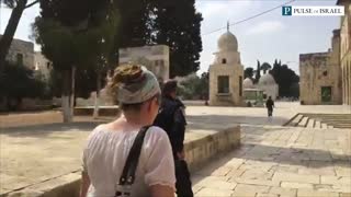 Religious Jews Walking Around the Temple Mount