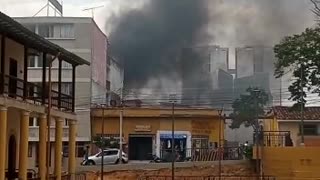 Incendio en la carrera 20 con calle 31 del Centro de Bucaramanga