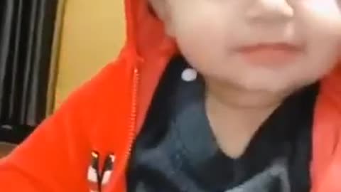 Very Cute Baby Saying Papa and Mama