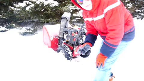 snowblowing job done by 11-year-old
