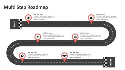 Multi Step Roadmap PowerPoint Template