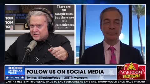 EPIC. Steve Bannon SHUTS DOWN Nigel Farage Over Nov. 3 Movement During Live Interview