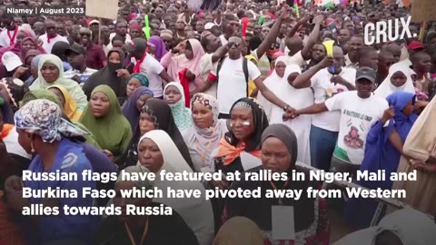 Russian Flags At Nigeria Protests, President Warns To Punish "Treasonable Offence"